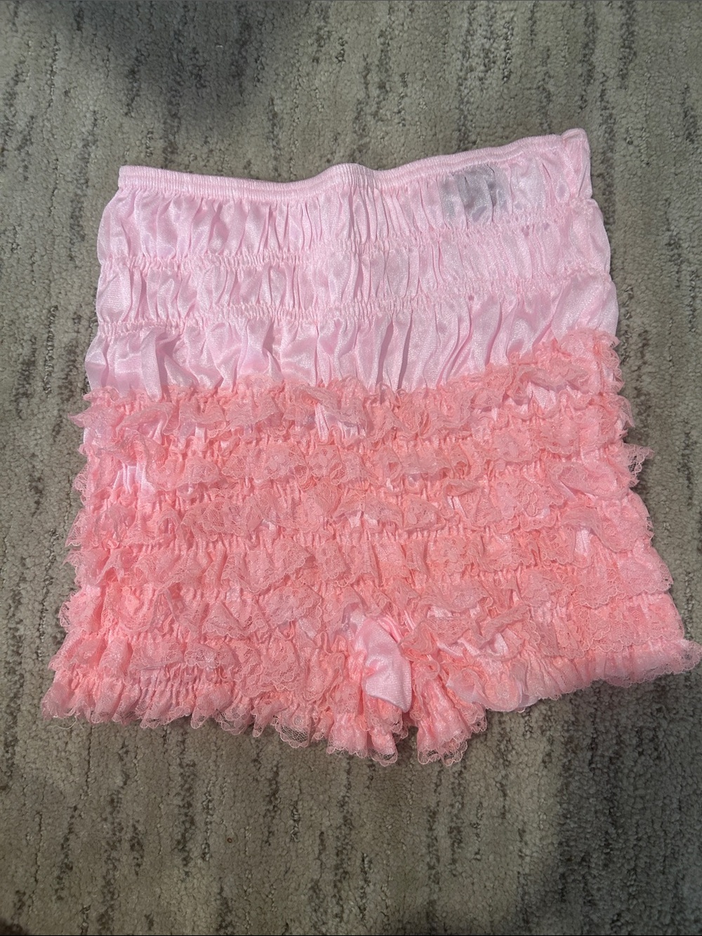 Pink Ruffle Lace Women’s Shorts
